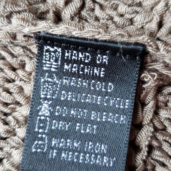 🔹️August Silk Brown Open Knit Cardigan Sweater Medium - Picture 8 of 8